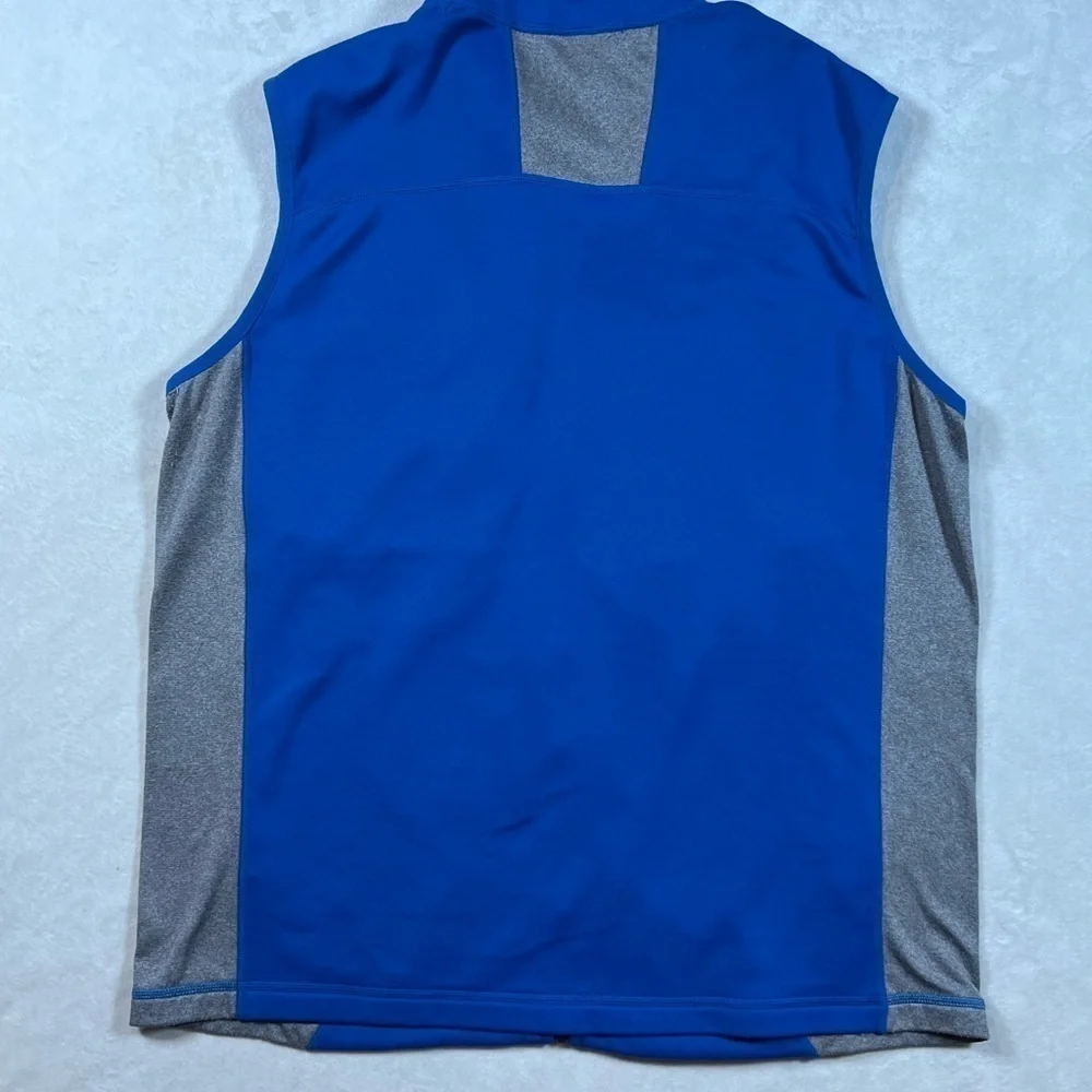 The North Face Large FlashDry Lightweight Blue Gray Full Zip Vest Stretch Cotton